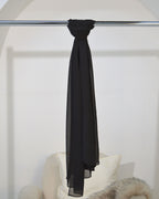 BLACK - CLASSIC CHIFFON WITH CAP