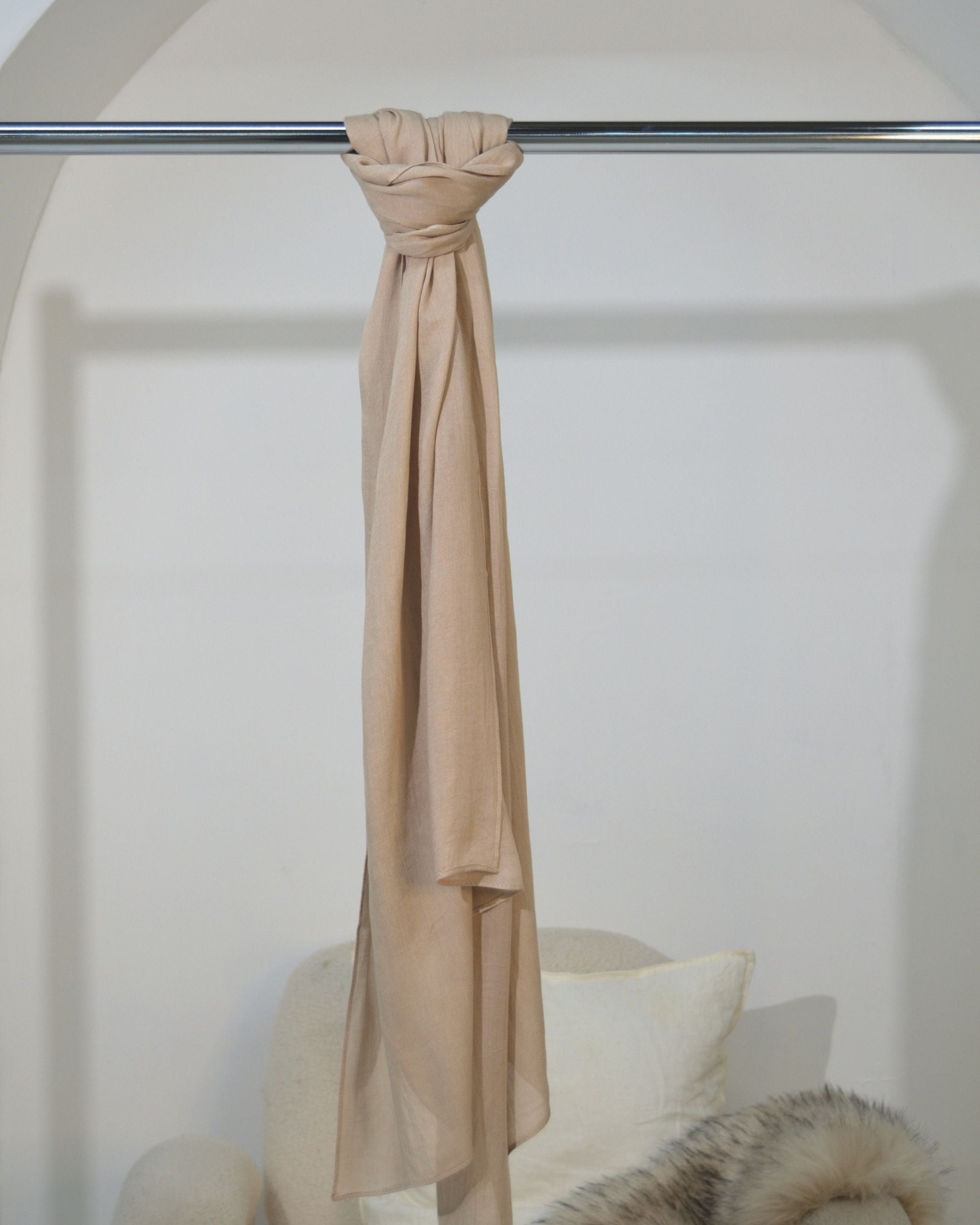 COOL BEIGE - BAMBOO MODAL HIJAB WITH CAP