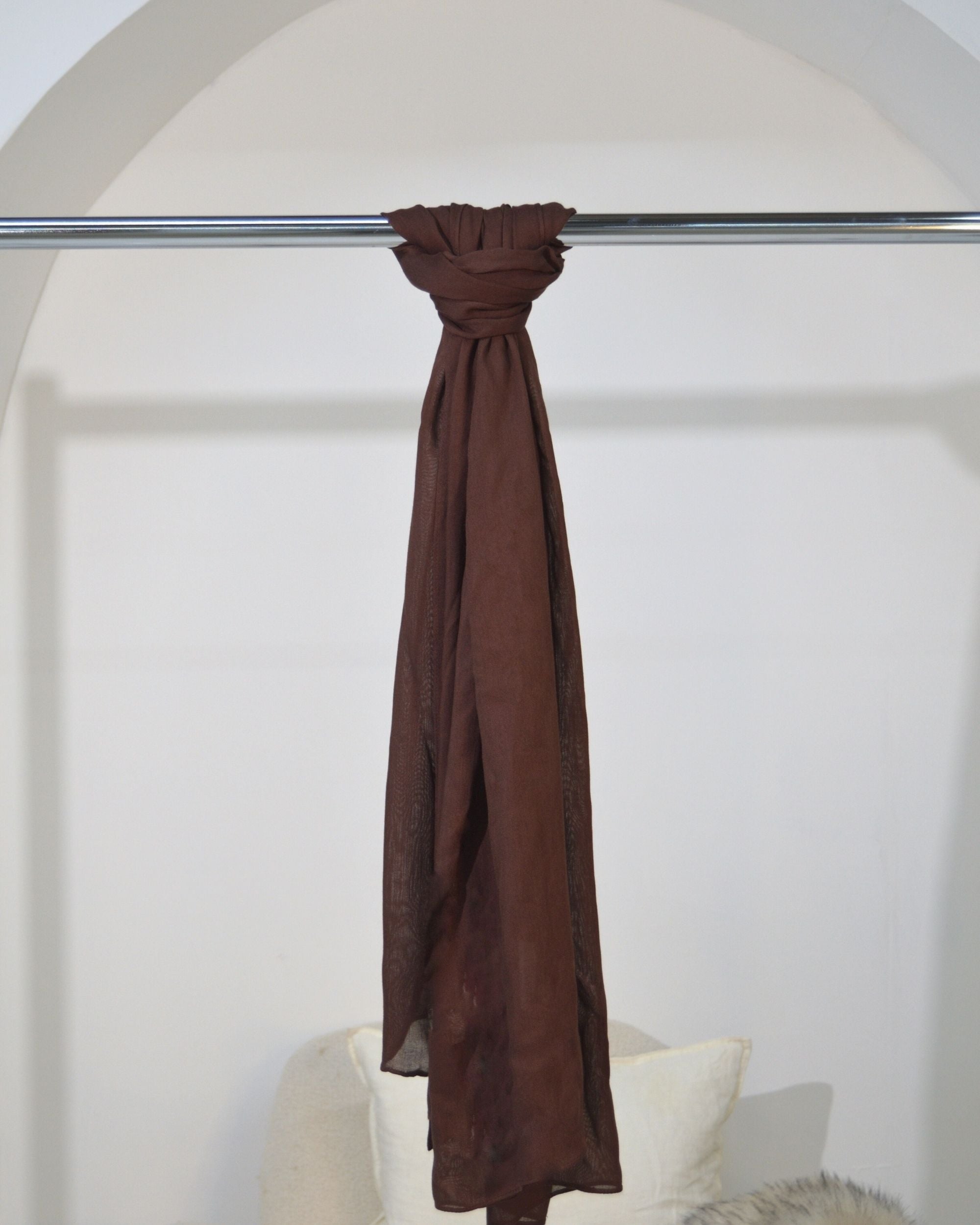 DARK COCOA - BAMBOO MODAL HIJAB WITH MATCHING CAP